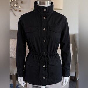 Love, Fire Black Utility Jacket – Women’s Size XL Lightweight Drawstring